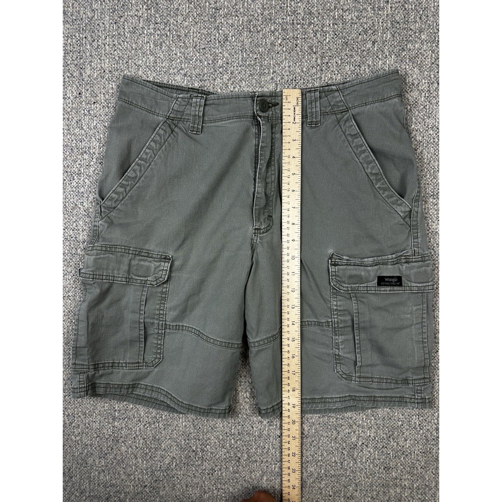 Wrangler‎ Cargo Shorts Mens 34 Green Relaxed Fit Utility Outdoor Stretch